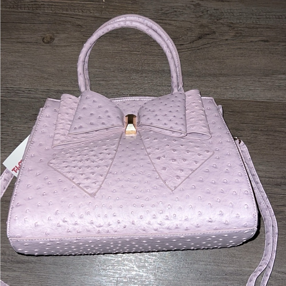 Elegant Lilac Bow Handbag